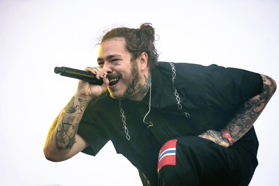 Malone performing on the main stage at Stavernfestivalen in Stavern, Norway in 2018