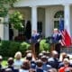 President Donald Trump and President Andrzej Duda of Poland hold a joint press conference in the Rose Garden of The White House