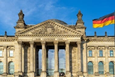 Reichstag building, home of the German Parliament (Bundestag) in Berlin, Germany