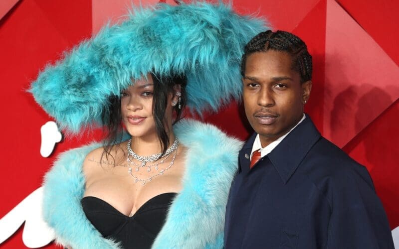 Rihanna and A$AP Rocky attend The Fashion Awards 2024 at the Royal Albert Hall in London, England