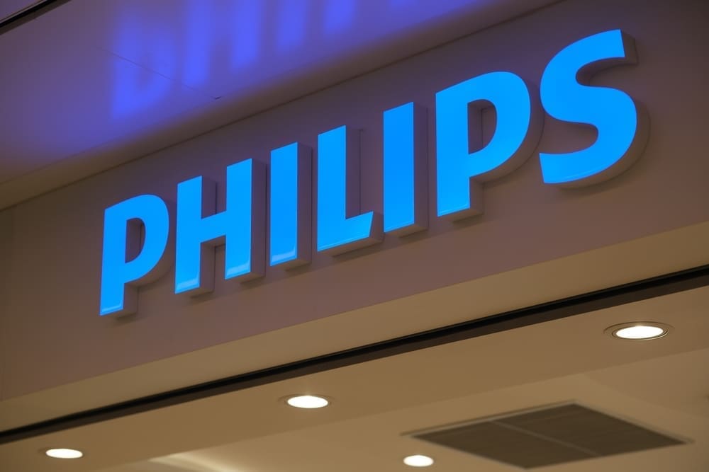 Shanghai, China - July 8th 2023 Philips store sign company brand logo