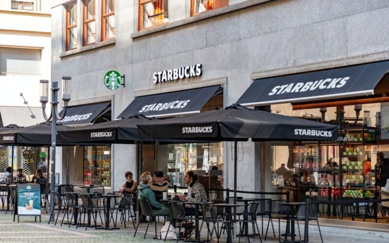 Starbucks branch in the centre of Turin city in Piedmont, Italy