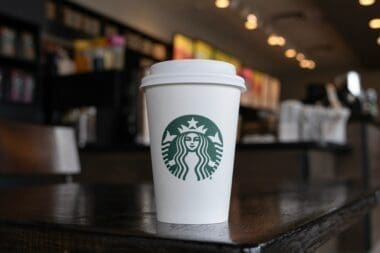 Starbucks coffeehouse chain. Starbucks has coffee locations in over 80 countries