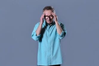 Stressed man concept