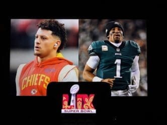 Super Bowl LIX, the 59th Super Bowl, Kansas City Chiefs vs. Philadelphia Eagles at Caesars Superdome Stadium in New Orleans on Feb 09,2025