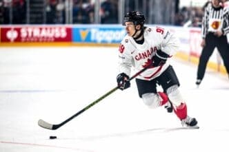 The Ice Hockey game of IIHF 2024 World Championship Denmark vs. Canada at O2 Arena
