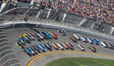 The Monster Energy NASCAR Cup Series teams take to the track for the Daytona 500 at Daytona International Speedway in Daytona Beach, Florida