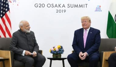 The Prime Minister, Shri Narendra Modi meeting the President of United States of America (USA), Mr. Donald Trump, on the sidelines of the G-20 Summit, in Osaka, Japan on June 28, 2019