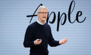 Tim Cook, Chief Executive Officer of Apple Inc., speaks during the launch event for the iPad 6 at Lane Technical College Prep High School in Chicago, Illinois, U.S., March 27, 2018