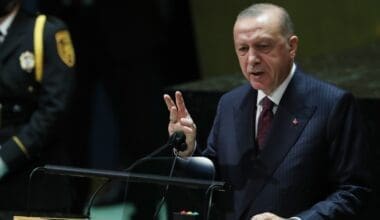 Turkish President Recep Tayyip Erdoğan addressed the participants of the 76th UN General Assembly proceedings at the United Nations (UN) General Assembly Hall