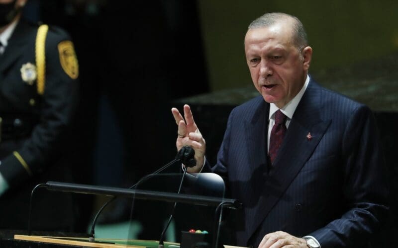 Turkish President Recep Tayyip Erdoğan addressed the participants of the 76th UN General Assembly proceedings at the United Nations (UN) General Assembly Hall