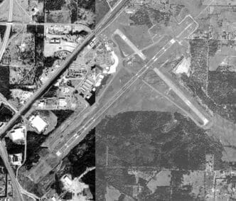 USGS digital orthophoto of Texarkana Regional Airport in Arkansas