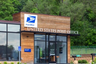 United States Post Office building. The United States Postal Service provides postal service in the United States