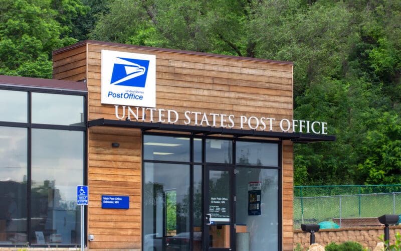 United States Post Office building. The United States Postal Service provides postal service in the United States