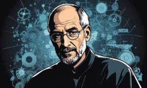 Vector illustration of Steve Jobs, the visionary behind Apple