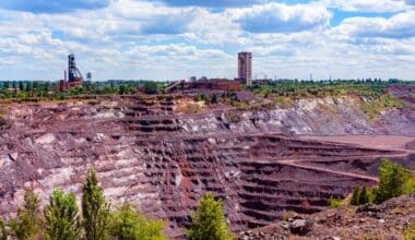 View on iron ore quarry in Kryvyi Rih, Ukraine