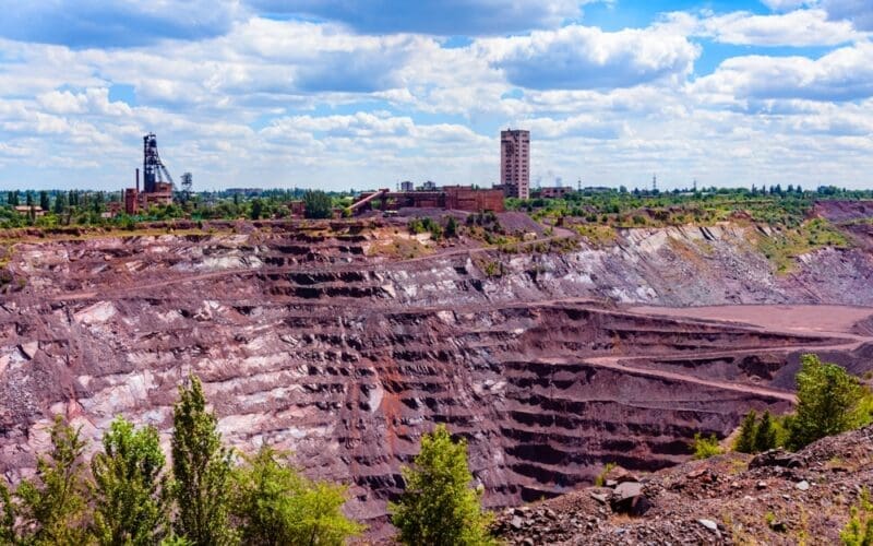 View on iron ore quarry in Kryvyi Rih, Ukraine