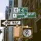 Diamond Jewelry Way signs at W 47th Street in New York