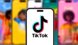 iPhone 15 with TIK TOK logo, which is a popular social network on the internet. United States, Wednesday, November 27, 2023