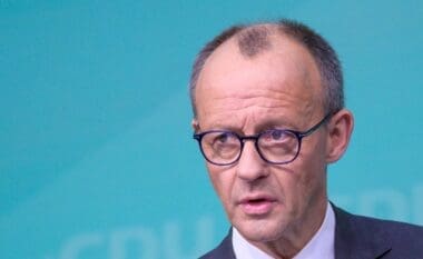 Berlin, Germany, January 18, 2025: Friedrich Merz at a meeting in Berlin.