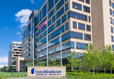 Minnetonka, MN, USA - May 29, 2016: Exterior of UnitedHealthcare Corporate Headquarters.