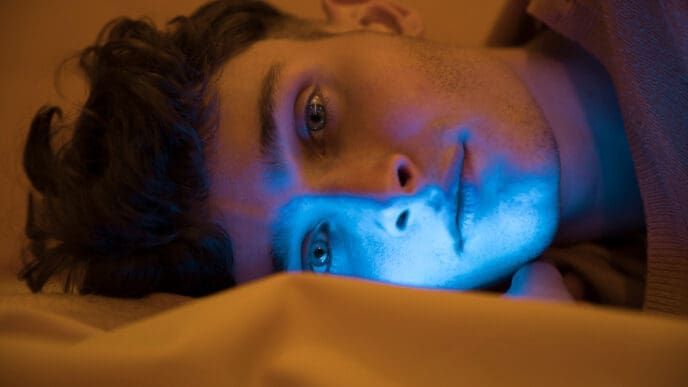 A night owl lounging in bed