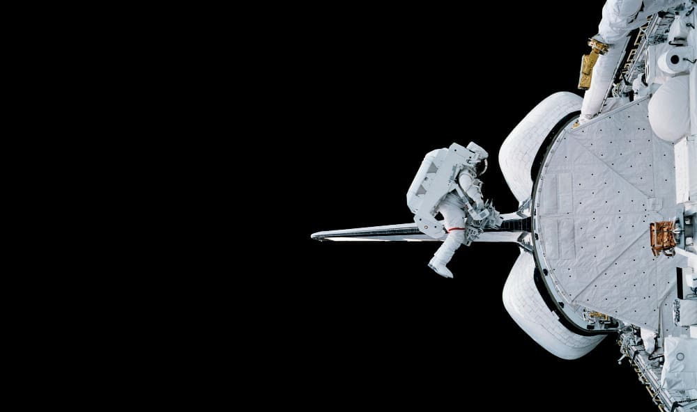 Astronaut and spaceship Elements of this image furnished by NASA