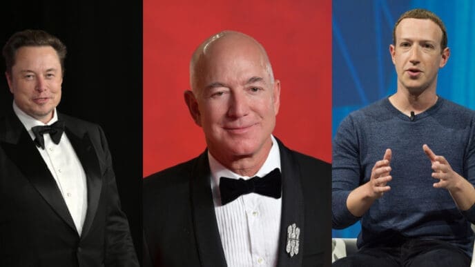 Billionaires. Musk, Bezos, Zuckerberg