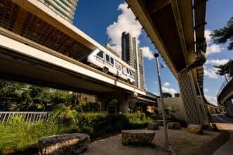 Brickell, FL, USA - September 26, 2021 Photo of the new Underline Brickell Miami Downtown