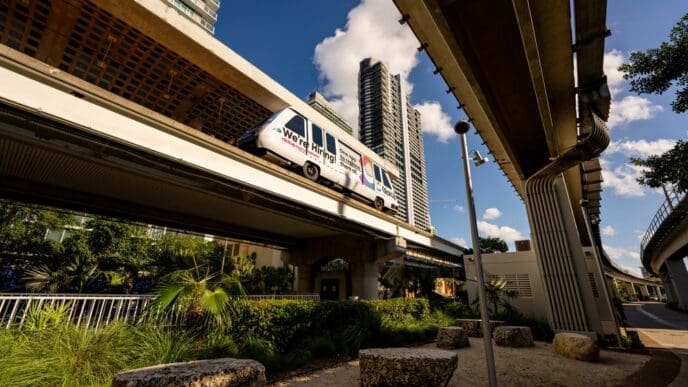Brickell, FL, USA - September 26, 2021 Photo of the new Underline Brickell Miami Downtown