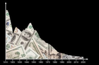 Chart with dollar texture