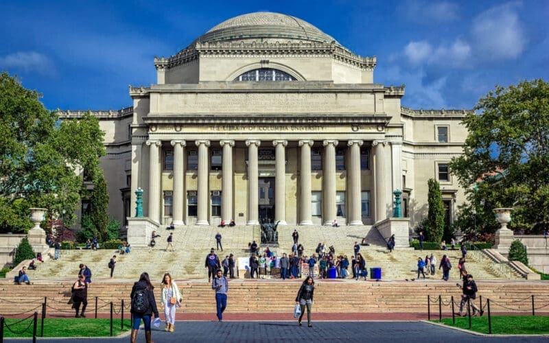 Columbia University Library buildings with columns and dome