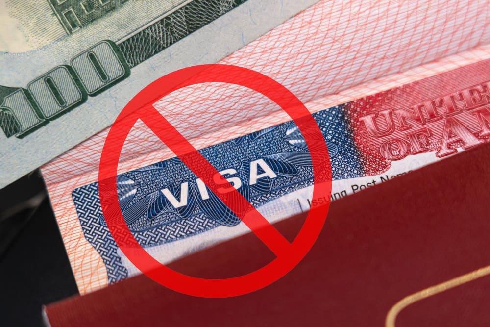 Concept of Visa ban fraud