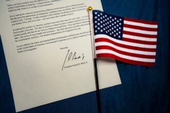 Denver, Colorado - 3.16.2023 Naturalization letter from the President of the United States Joe Biden