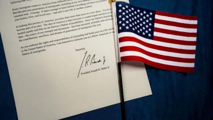 Denver, Colorado - 3.16.2023 Naturalization letter from the President of the United States Joe Biden