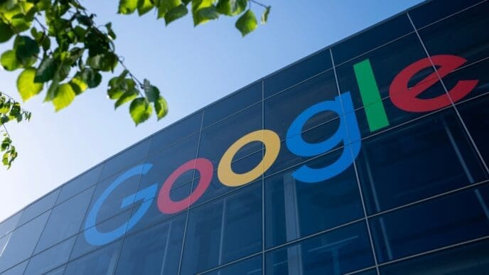 Google sign is seen at Googleplex, the corporate headquarters complex of Google and its parent company, Alphabet, Inc., in Mountain View, California