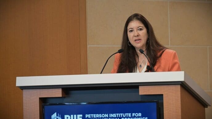 Governor Kugler speaks at Peterson Institute for International Economics in 2024