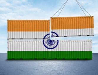 India container logistic concept