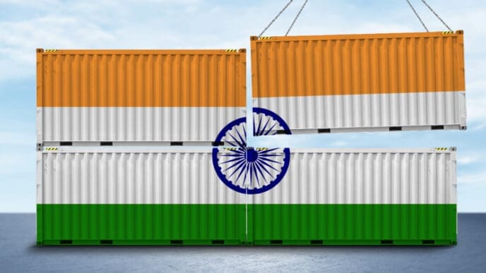 India container logistic concept
