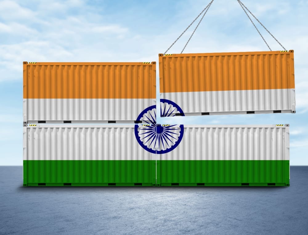India container logistic concept