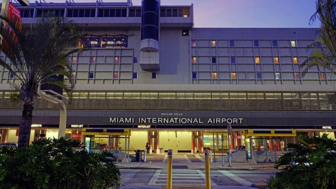 MIAMI, FL -3 JAN 2019- View of the Miami International Airport (MIA), formerly Wilcox Field.
