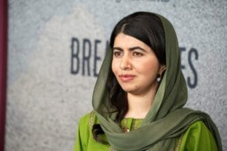 Malala Yousafzai at the premiere for Bread and Roses at the Hammer Museum