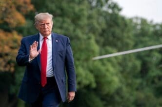 President Donald Trump returns from Kentucky. Washington DC - 21 August 2019