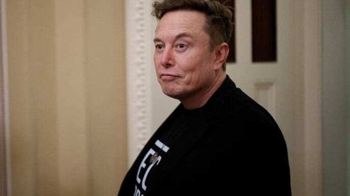 White House Senior Advisor to the President and Tesla and SpaceX CEO Elon Musk departs the U.S. Capitol Building on March 5, 2025 in Washington, DC. By Shutterstock.com - Andrew Harnik