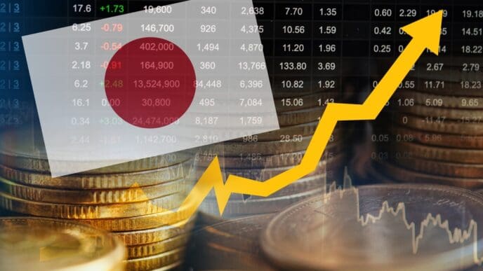 Digital Graph of Economic Trends in Japan with Stock Market and Finance Flag