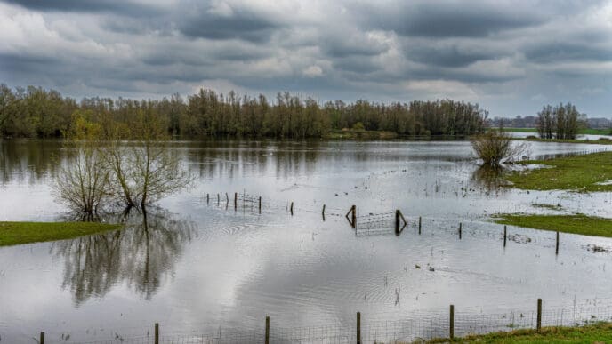 Severe rain flood in Europe