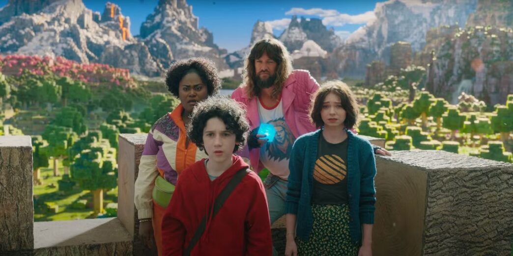 A Minecraft movie featuring Jason Momoa, Danielle Brooks, Emma Myers, and Sebastian Eugene Hansen