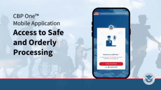 CBP One App. Illustration credit and source, dhs.gov
