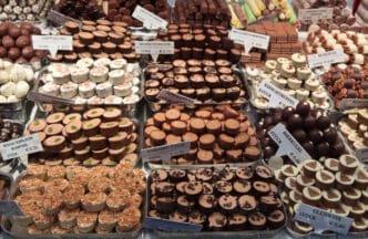 Chocolate and sweets display