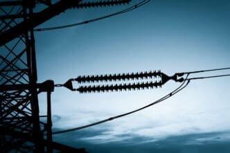 Electricity high voltage pole